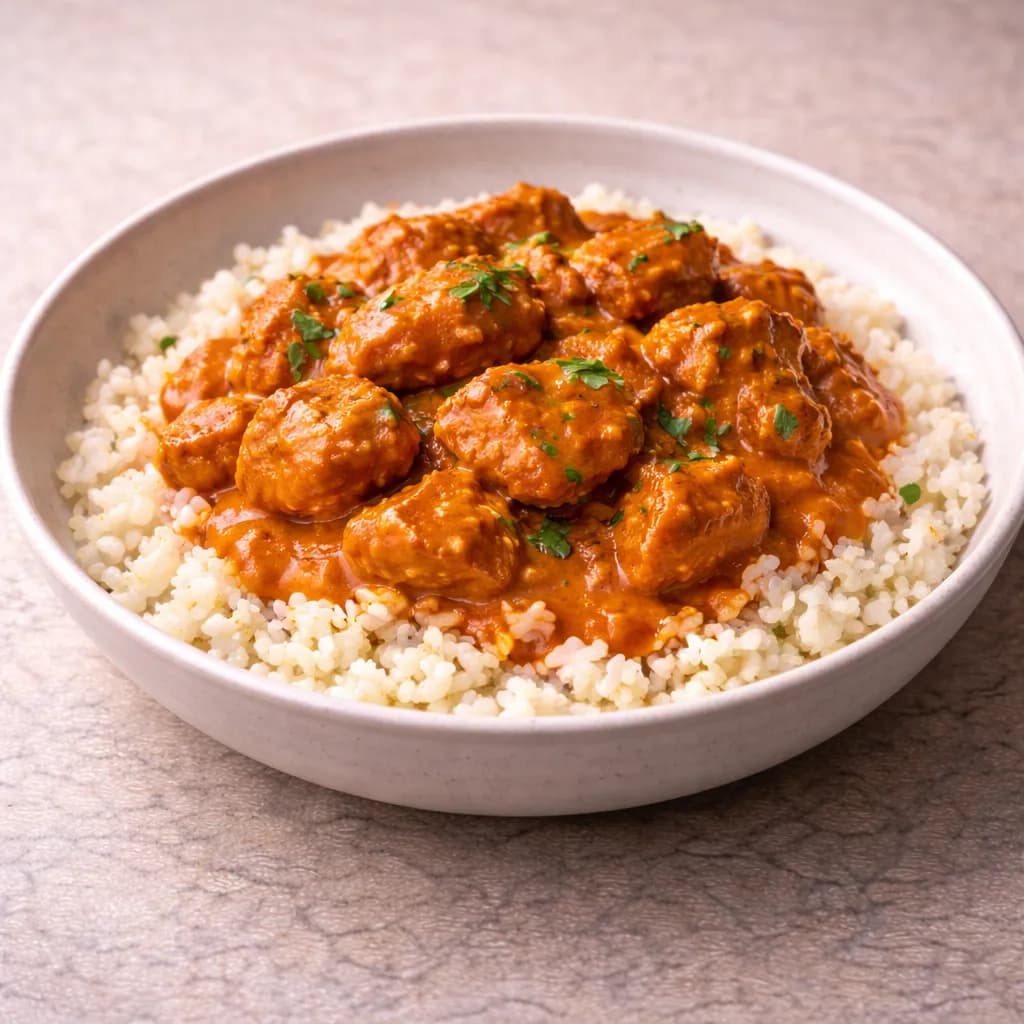 Butter Chicken with Cauliflower Rice
