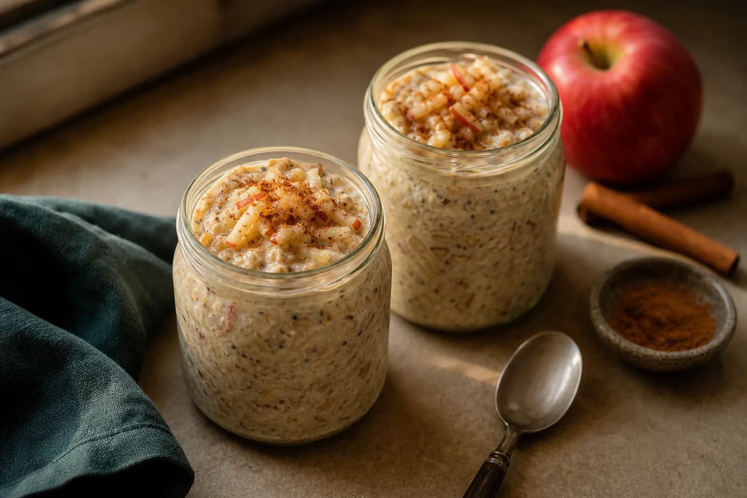 Apple and Cinnamon Overnight Oats