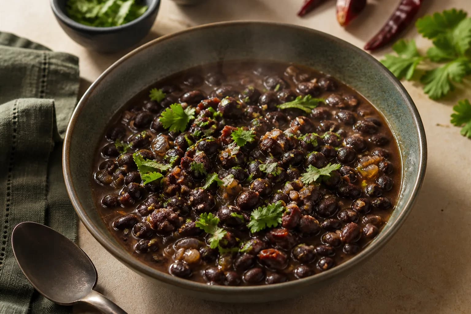 Charro-Style Black Beans