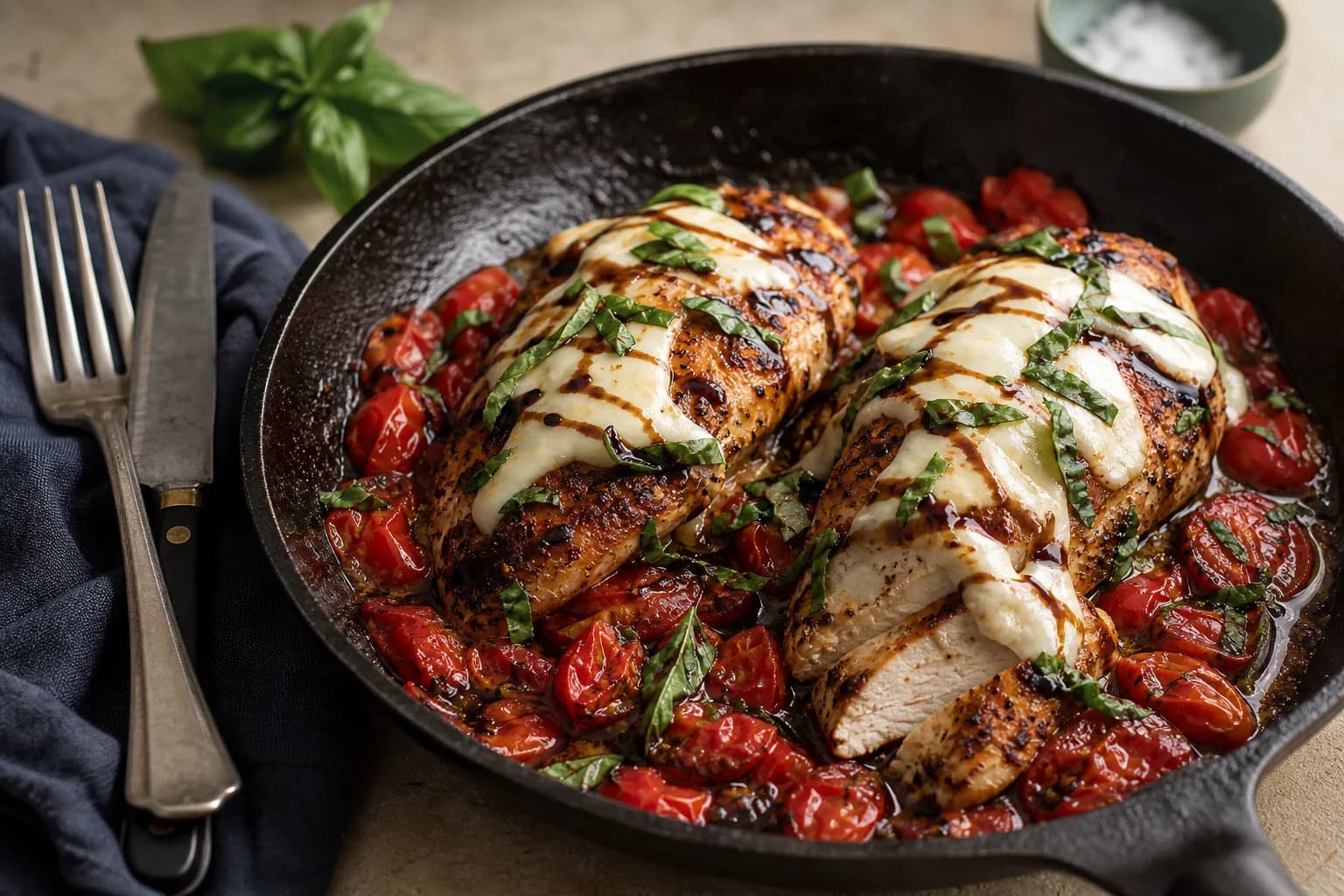 Chicken Caprese Skillet