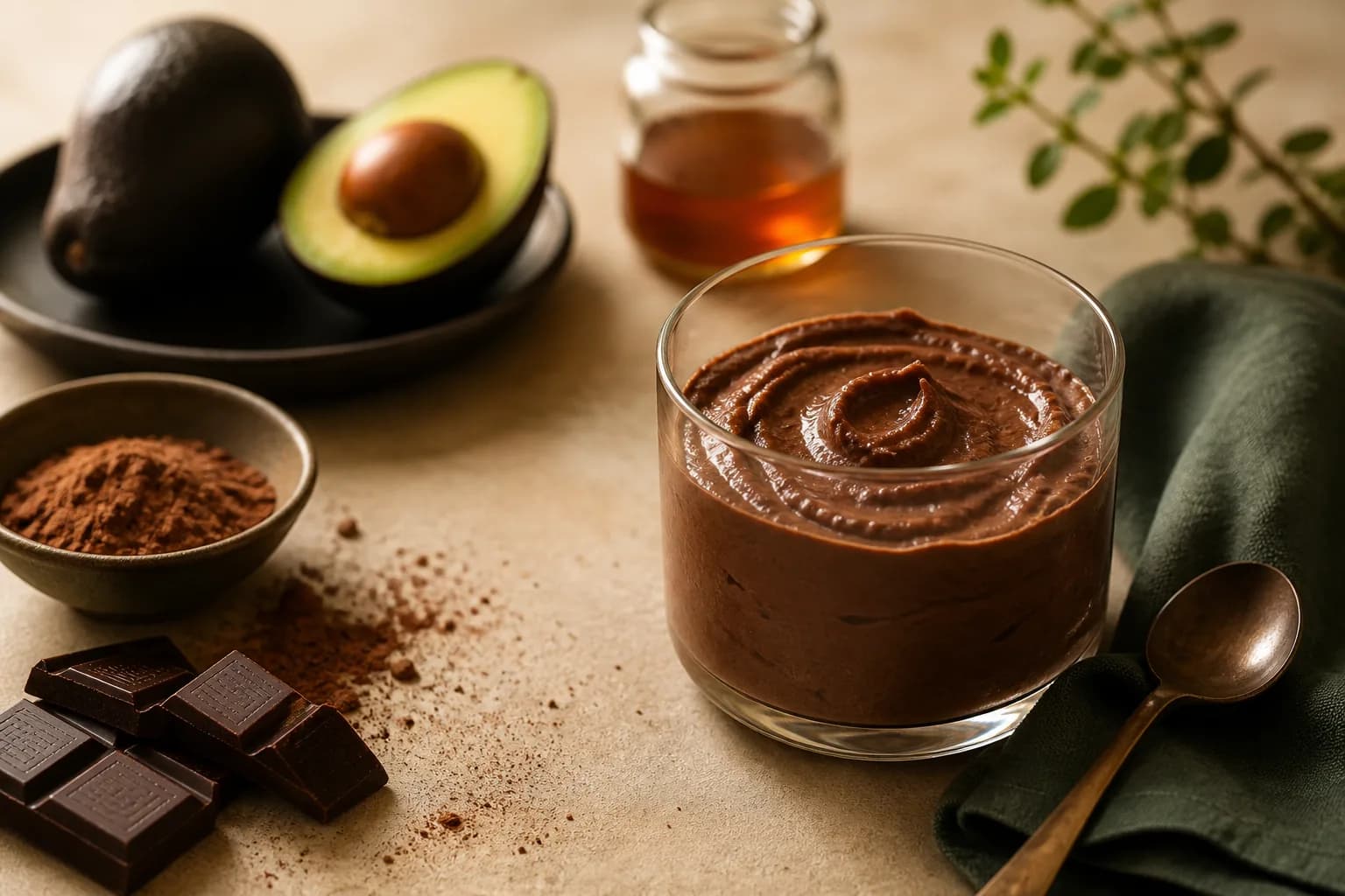 Chocolate Avocado Protein Mousse
