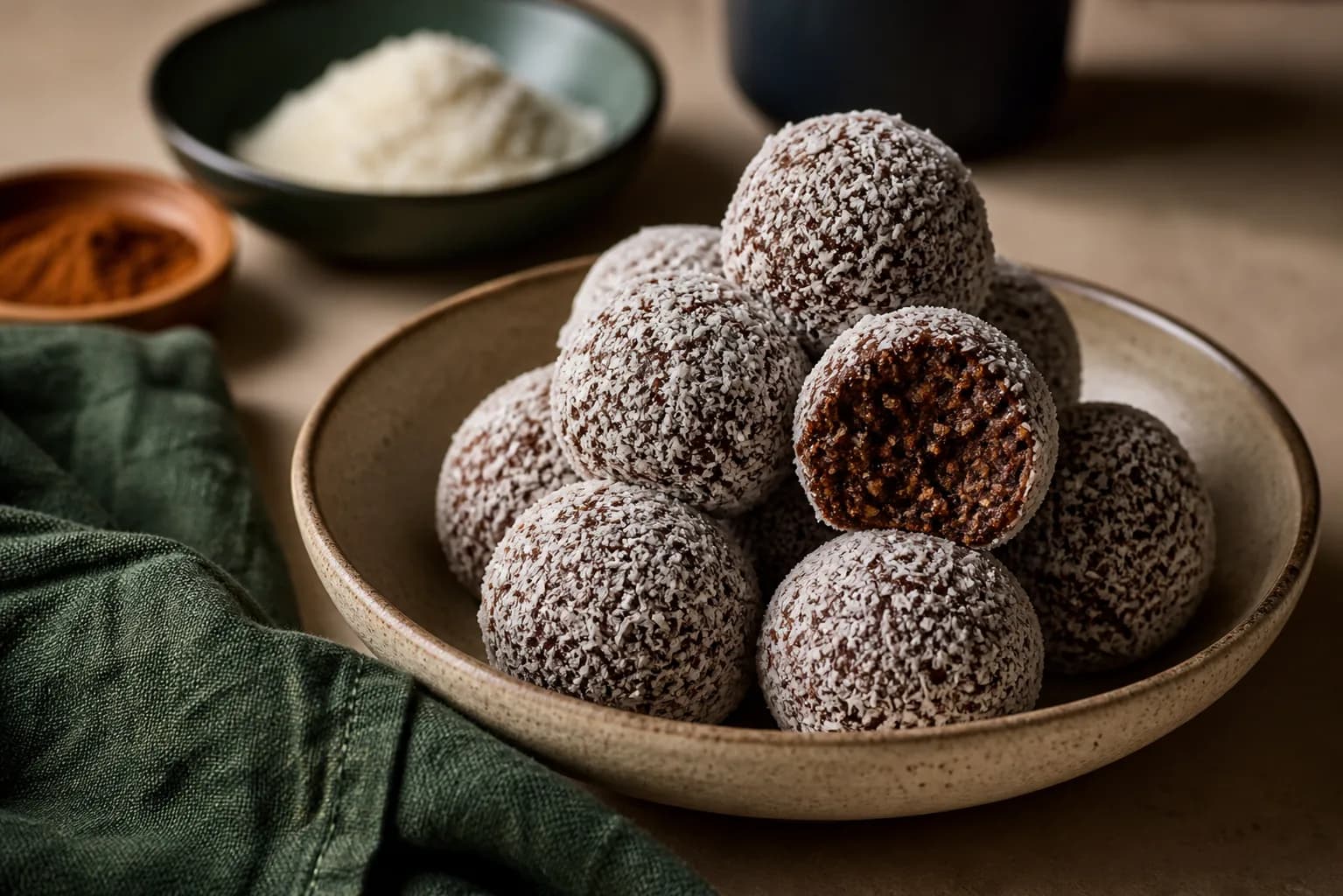 Coconut and Cocoa Energy Balls
