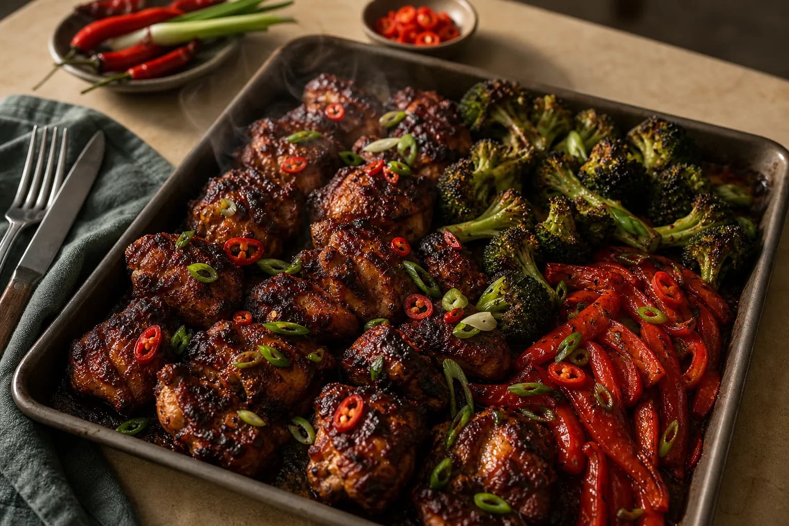 Gochujang Buldak Fire Chicken Traybake