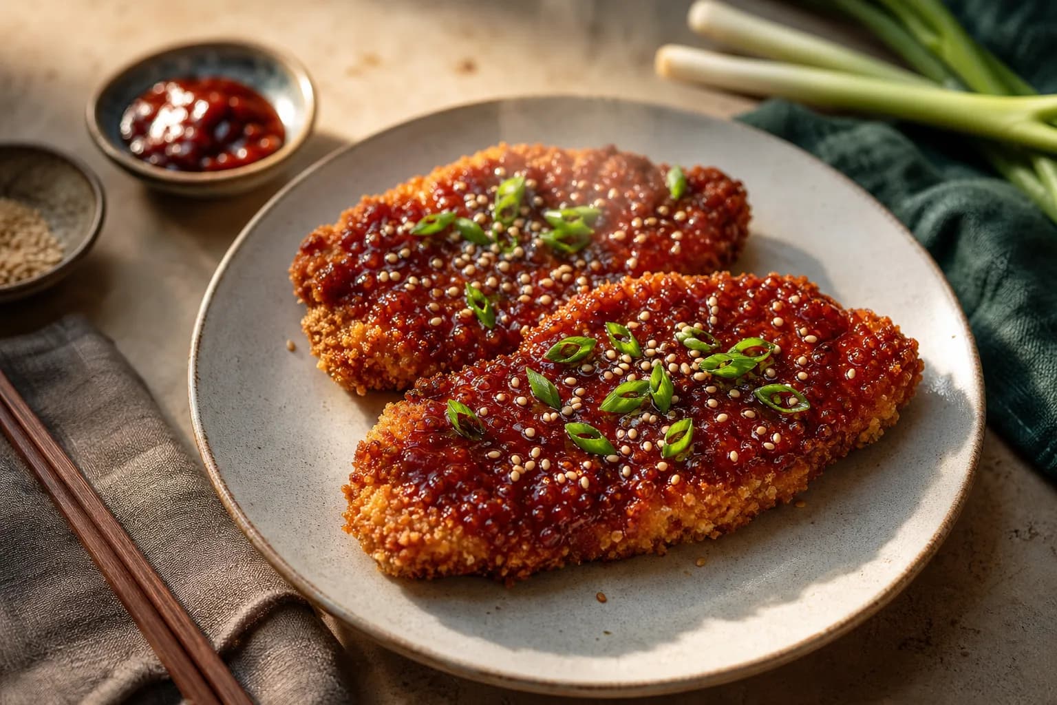 Gochujang Korean Fried Chicken Cutlets