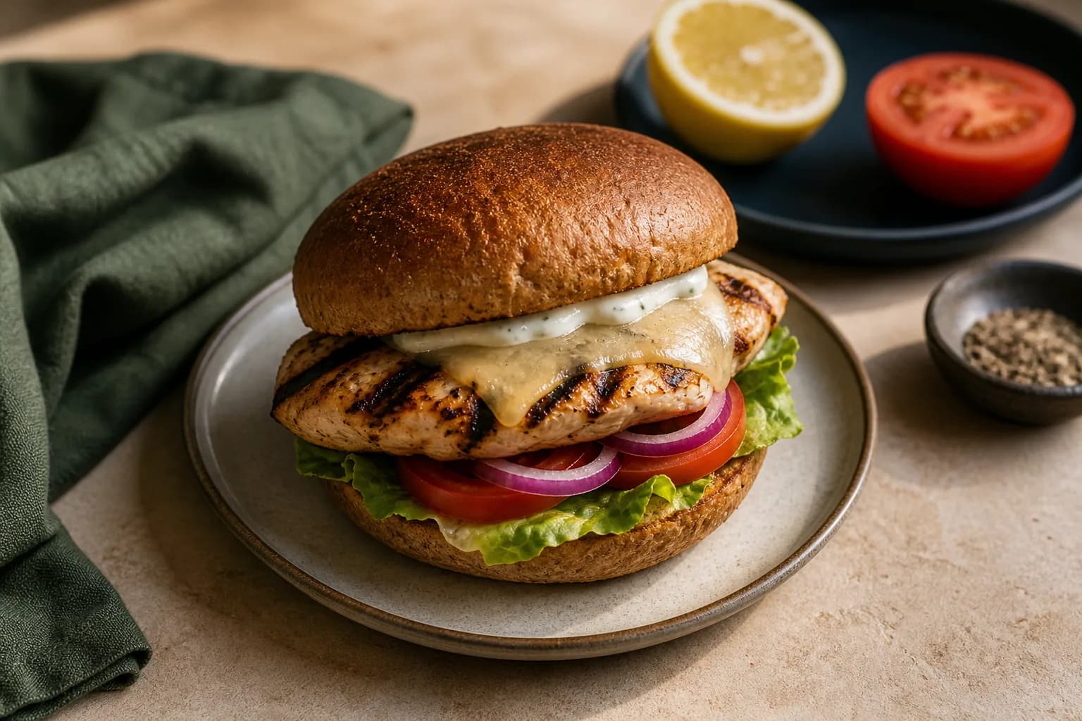 Grilled Chicken Breast Burger