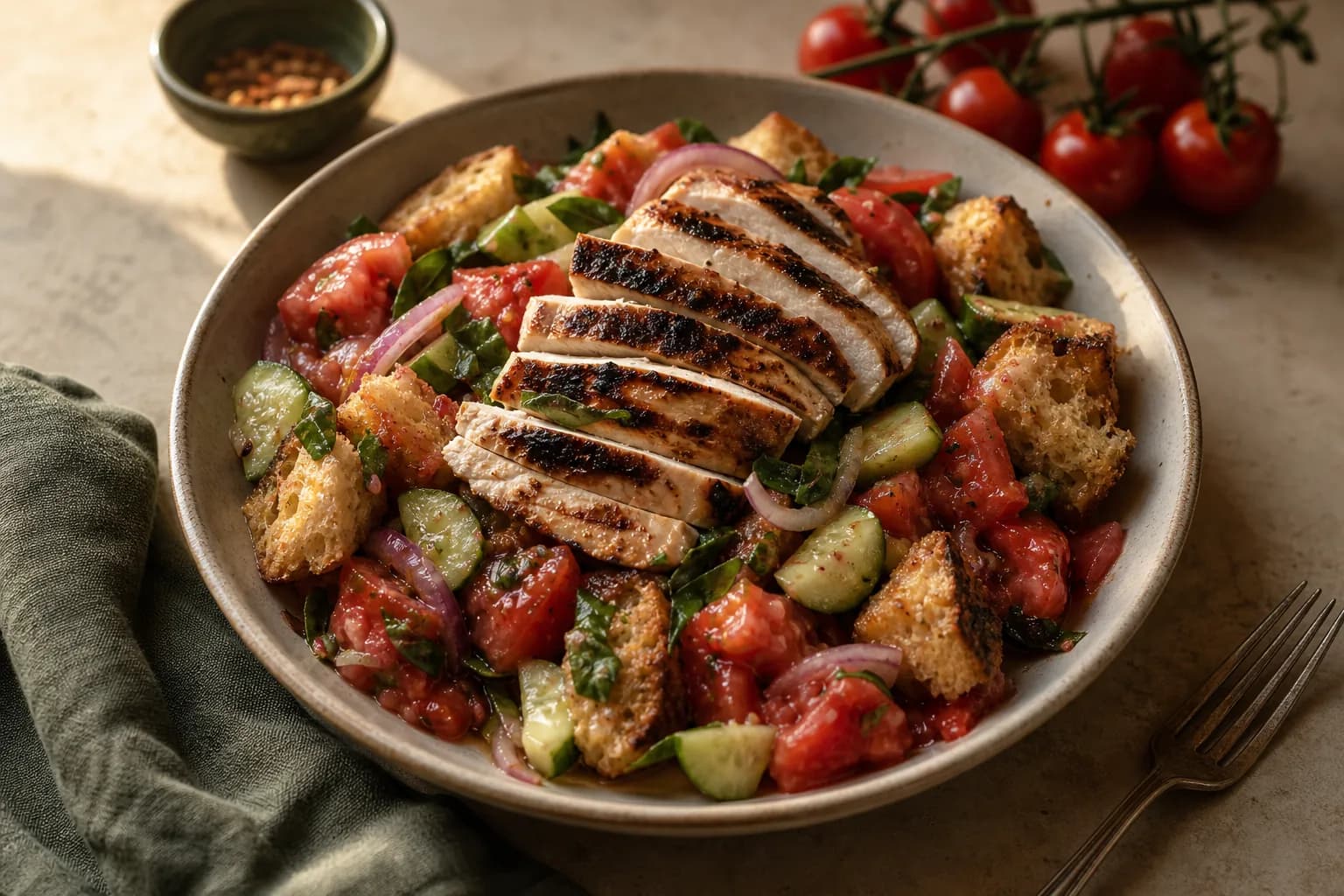 Grilled Chicken Panzanella
