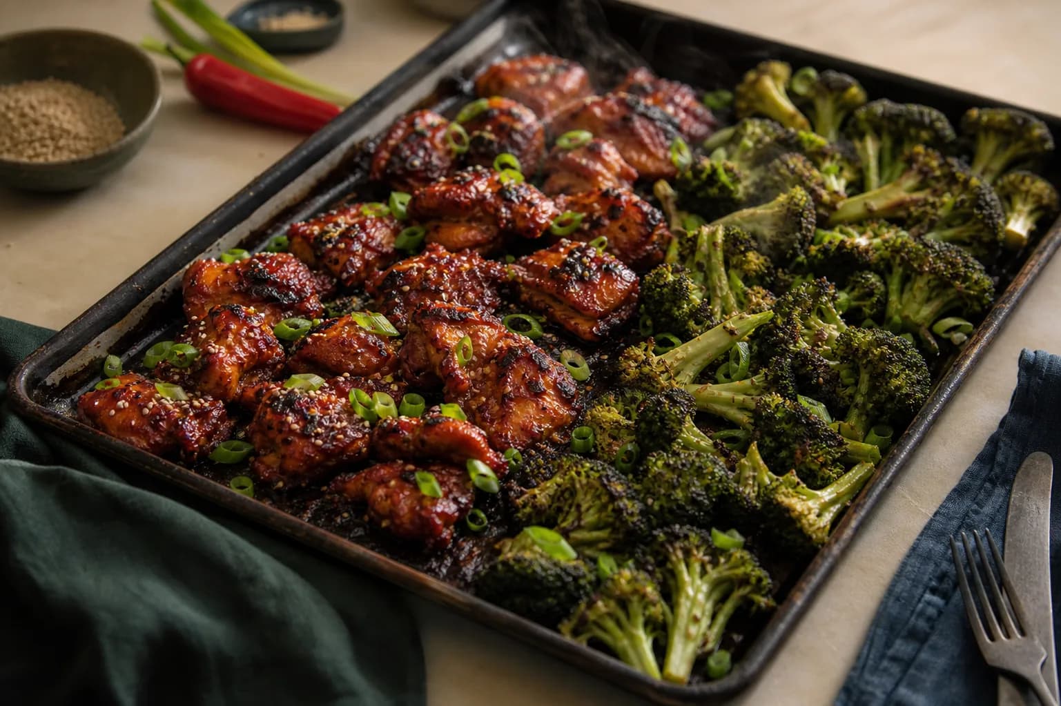 Korean Gochujang Chicken Traybake