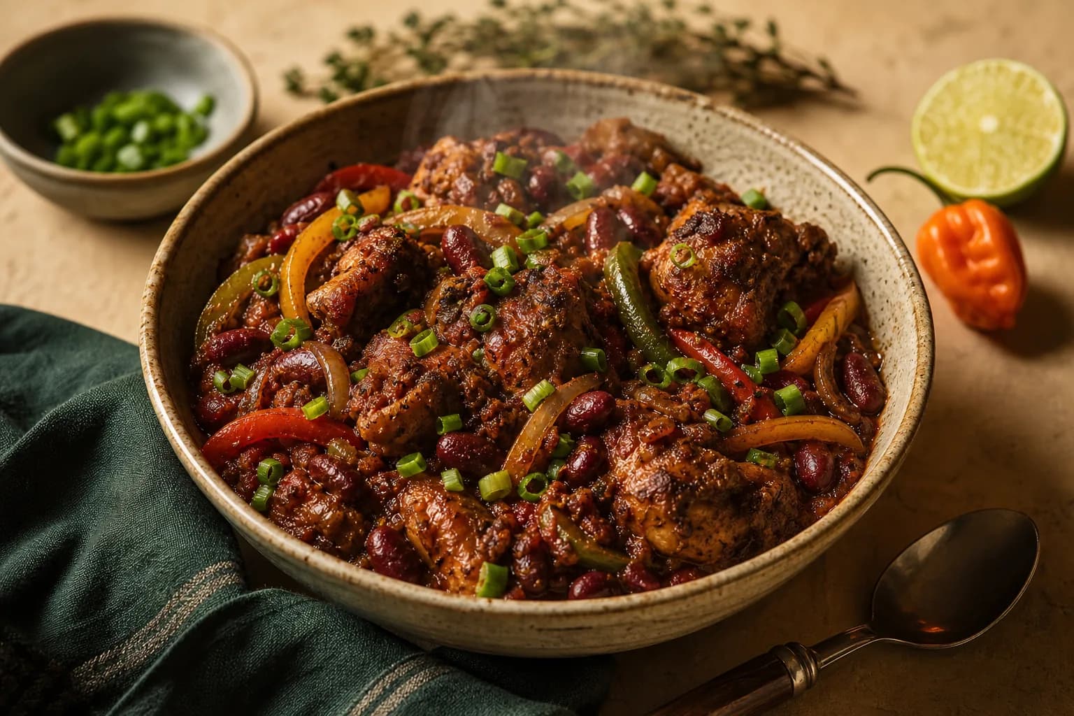 Scotch Bonnet Jerk Chicken Stew