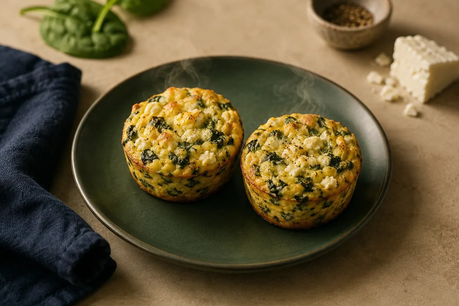 Spinach and Feta Egg Muffins