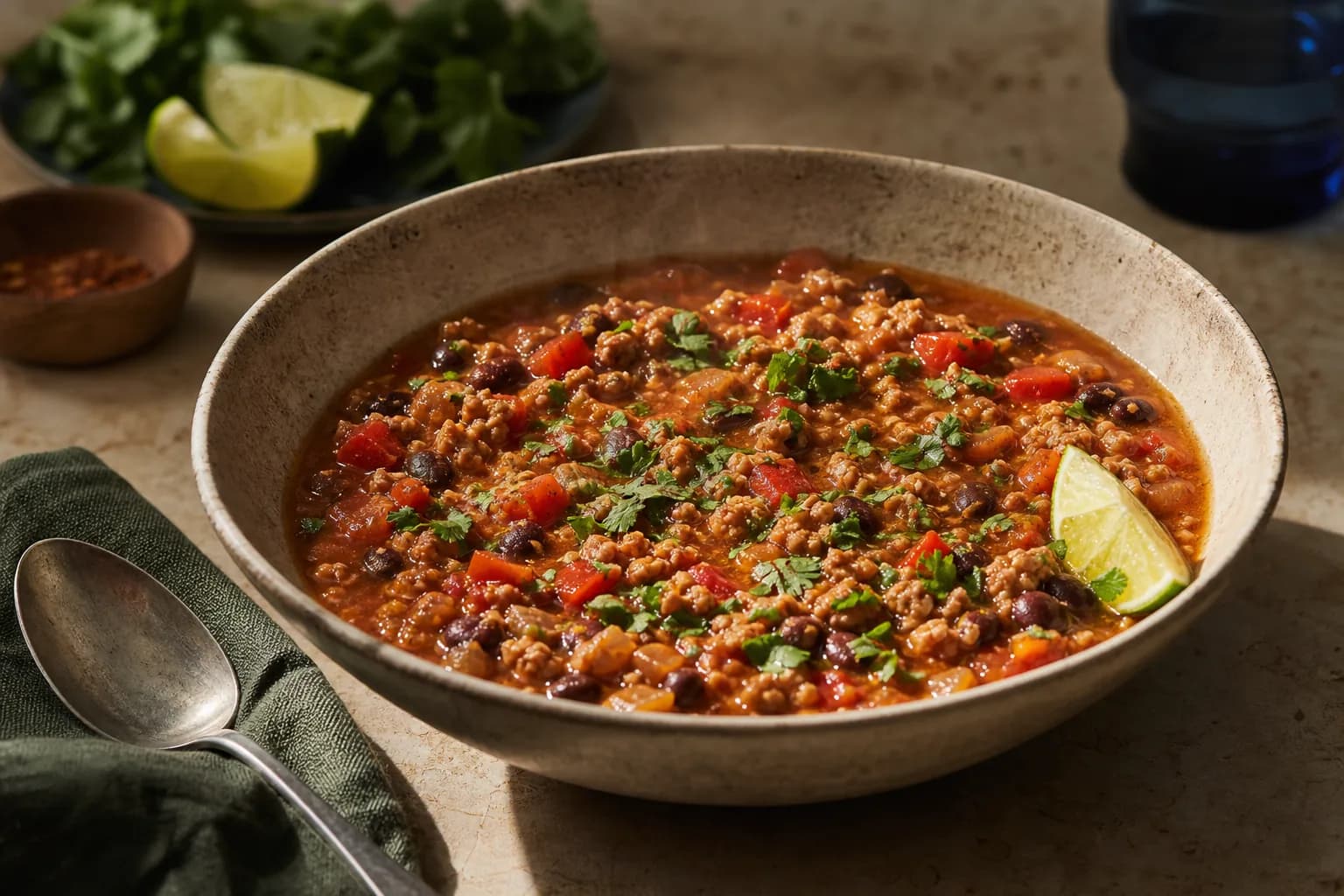 Turkey and Black Bean Chilli