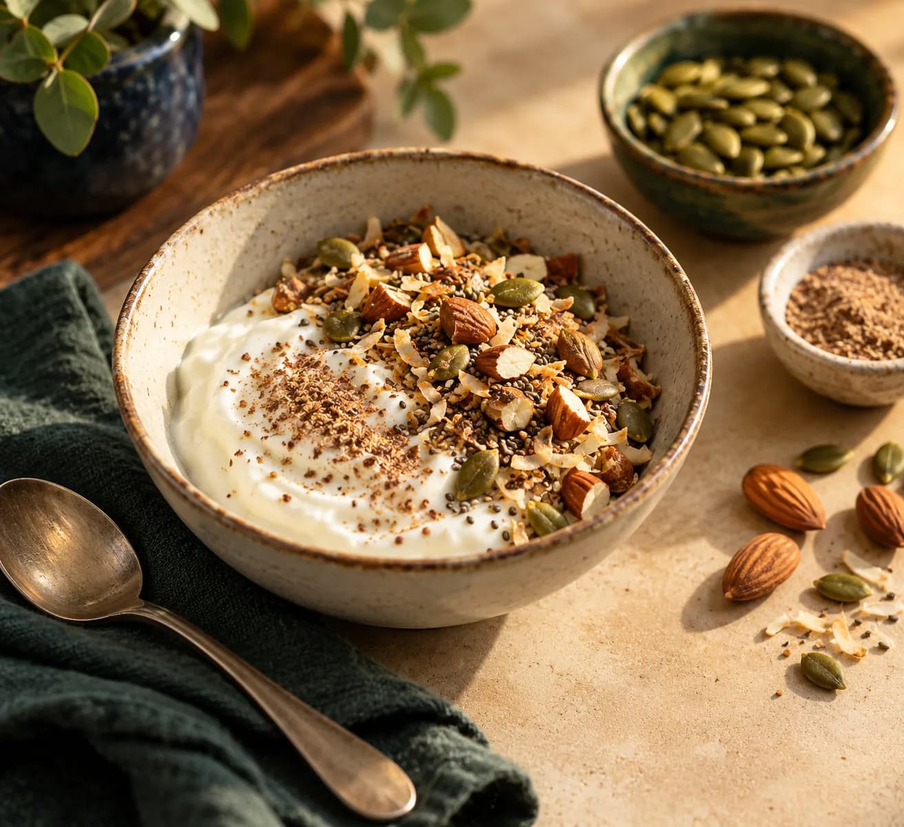 Keto Granola Yogurt Bowl