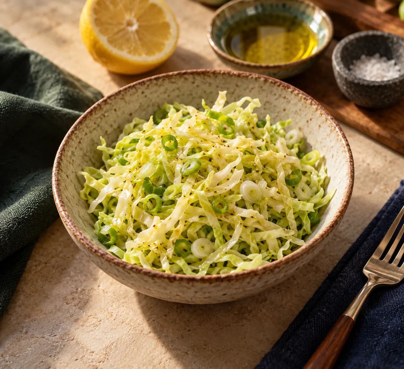 Crunchy Green Cabbage Slaw