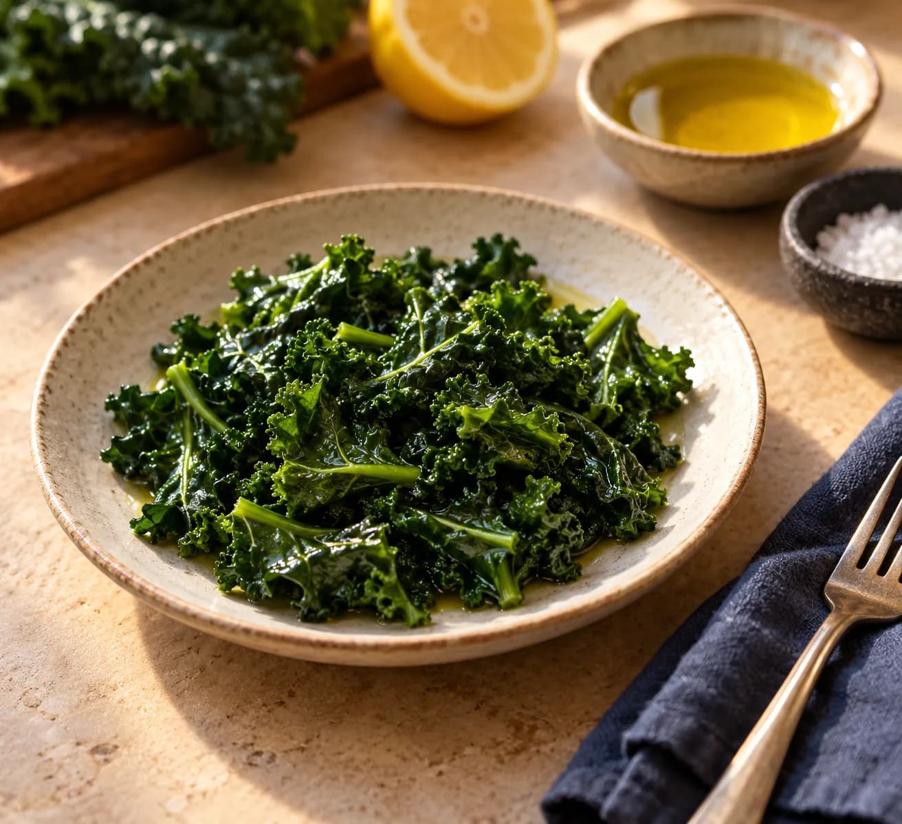 Garlic and Olive Oil Kale or Mixed Greens