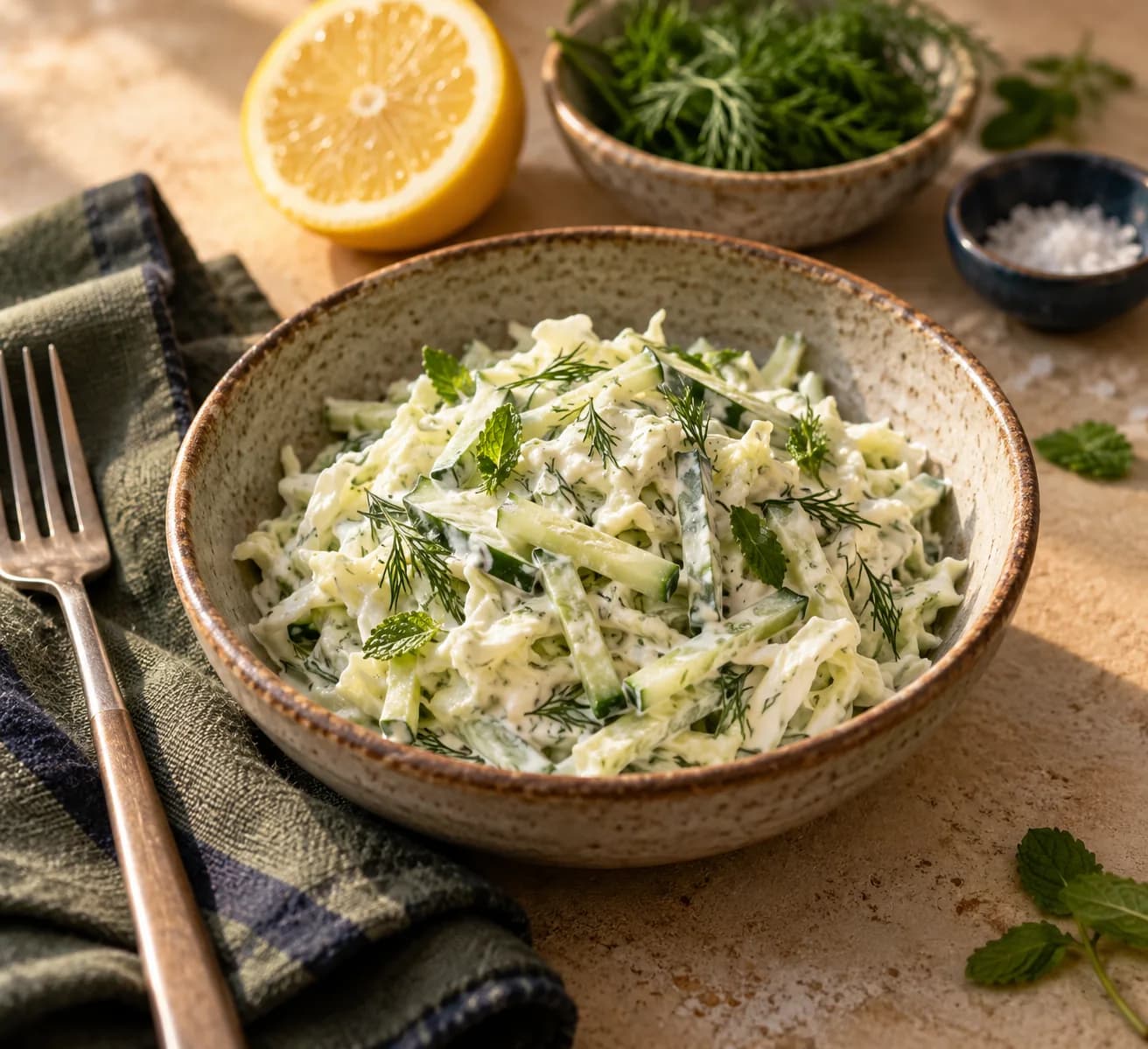 Lemon Herb Yogurt Slaw