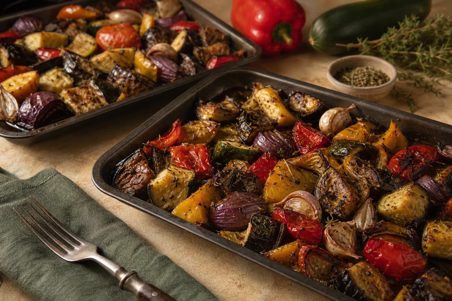 Batch Roasted Mediterranean Veg