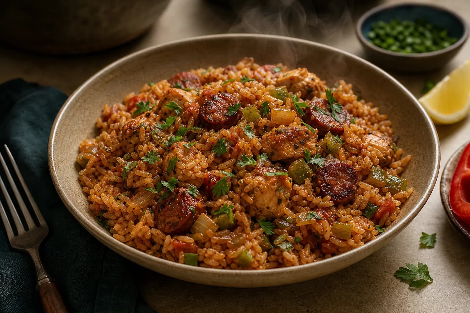 Chicken and Chorizo Jambalaya Pot