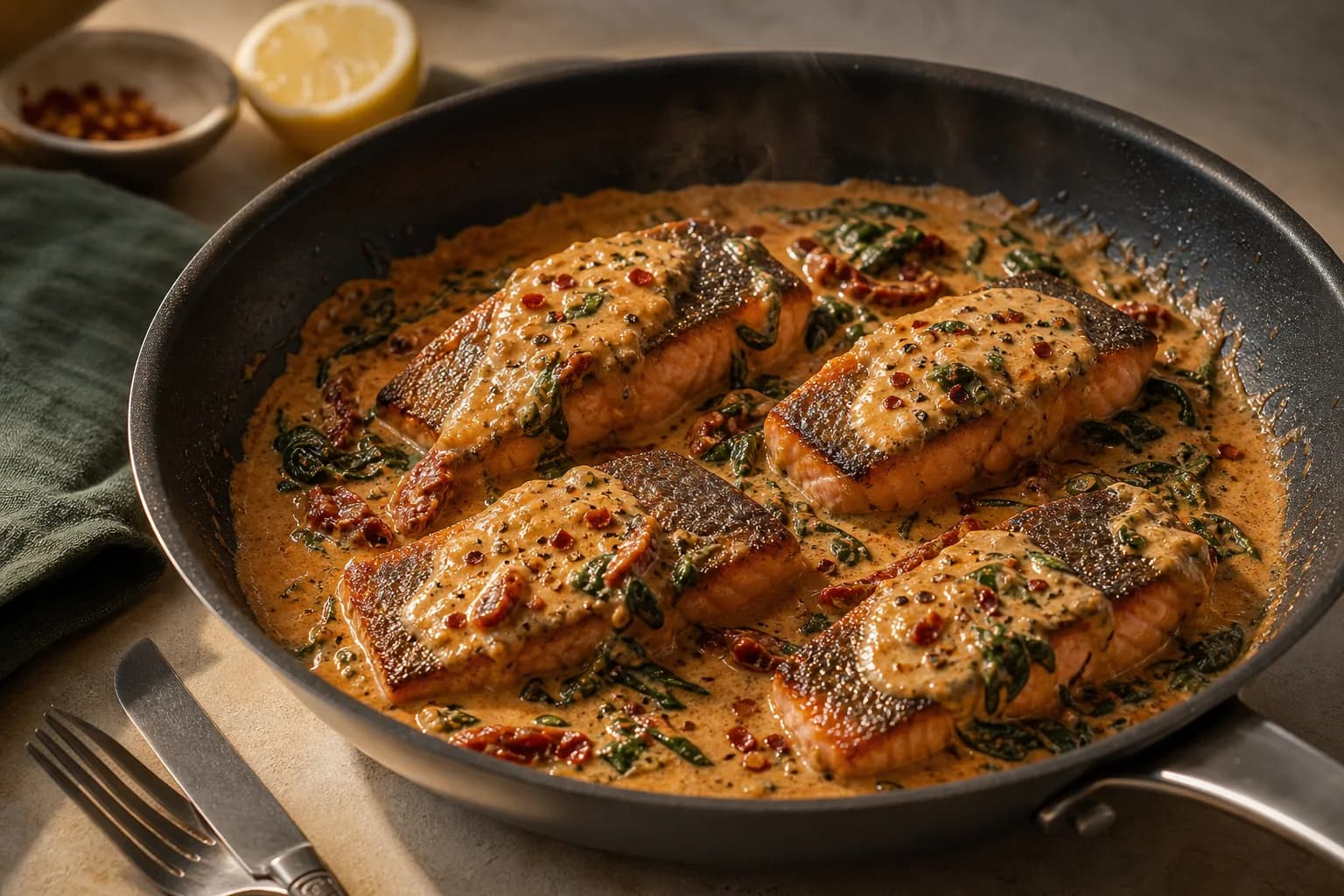Creamy Tuscan Salmon