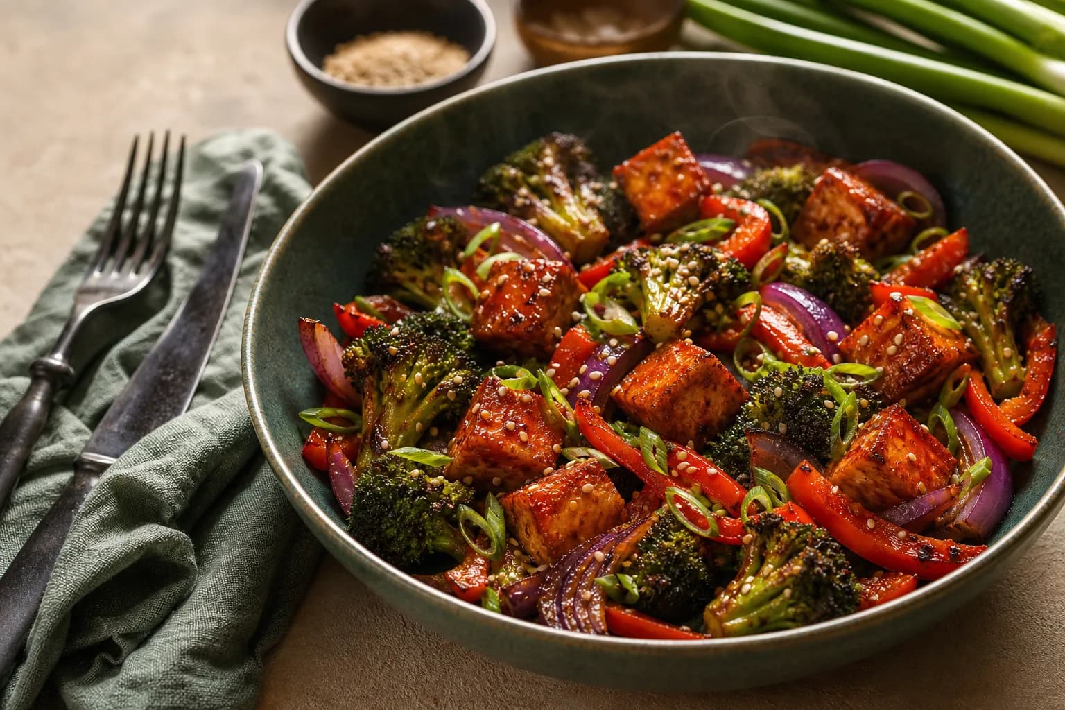 Gochujang Tofu Traybake