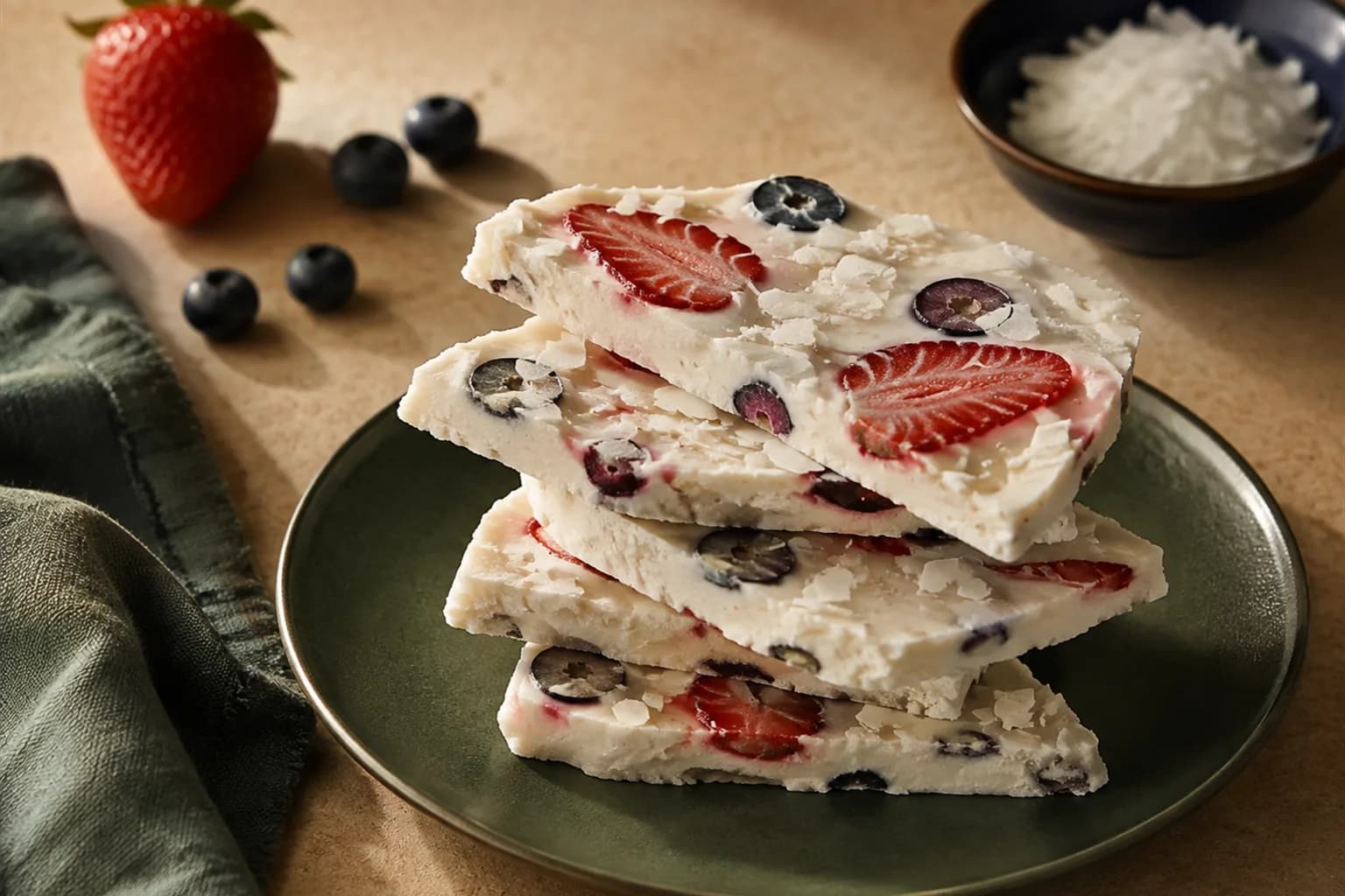 Greek Yoghurt and Berry Bark
