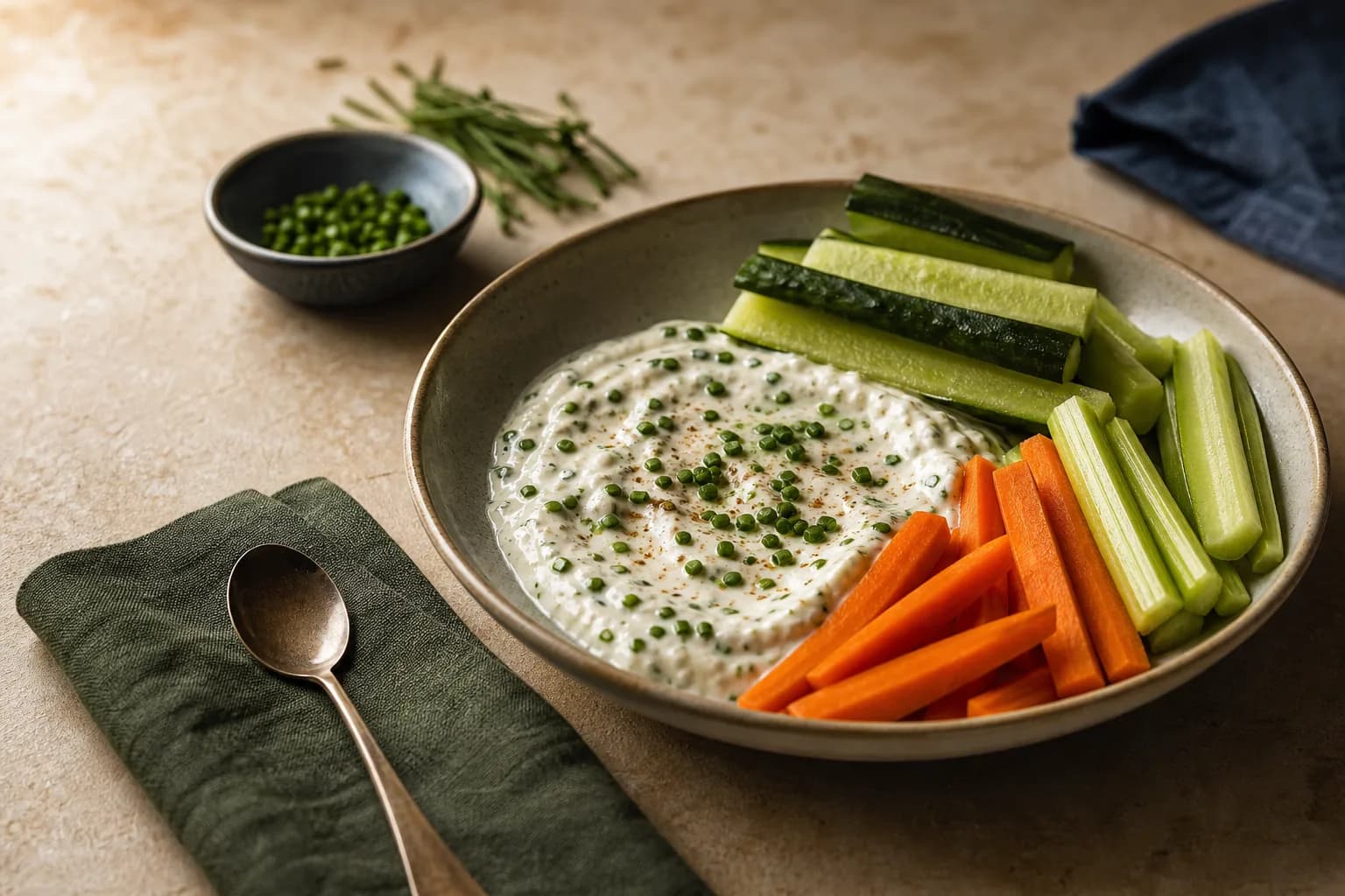 Greek Yoghurt Ranch Dip with Crudites
