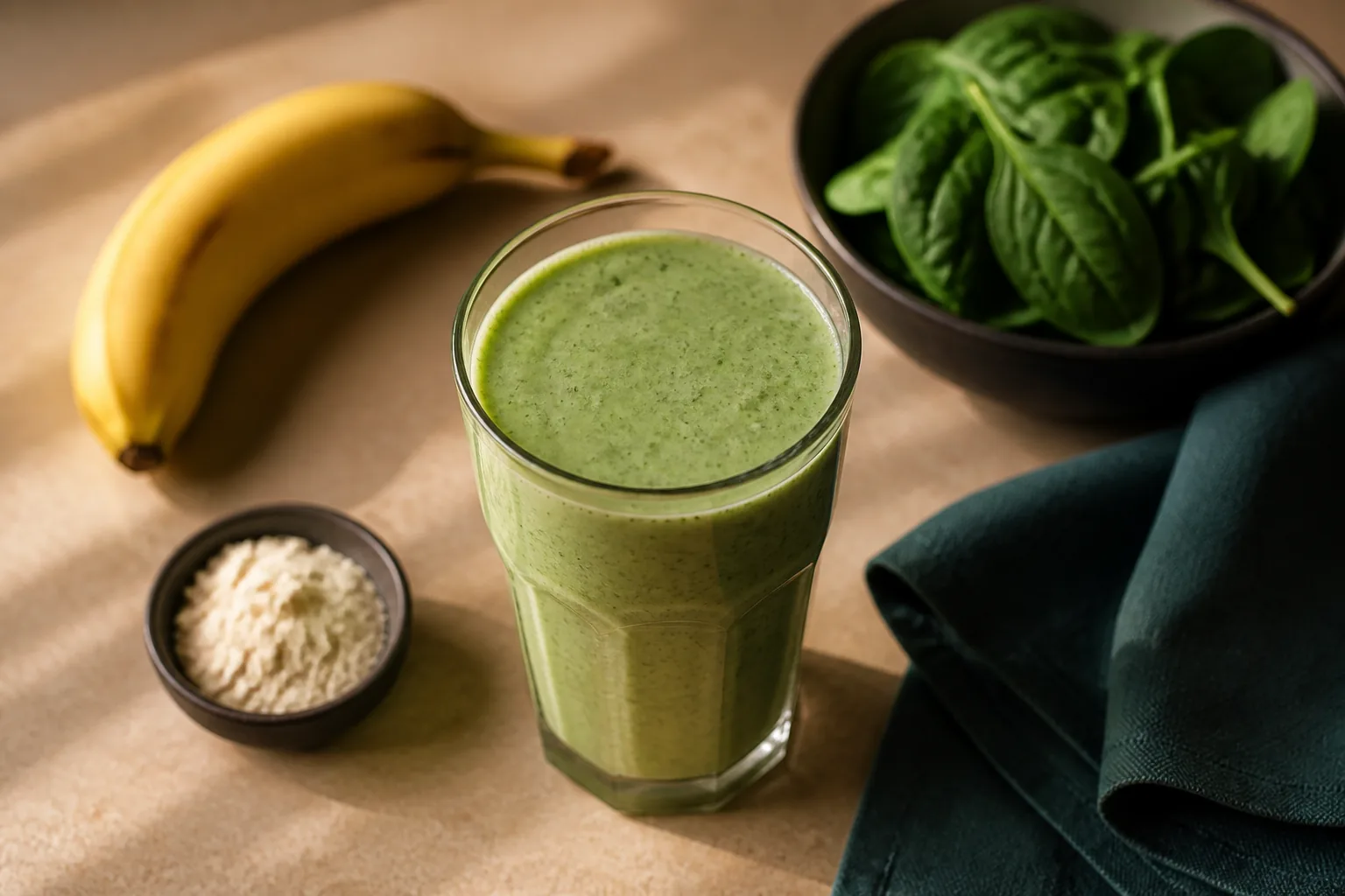 Green Spinach and Banana Shake
