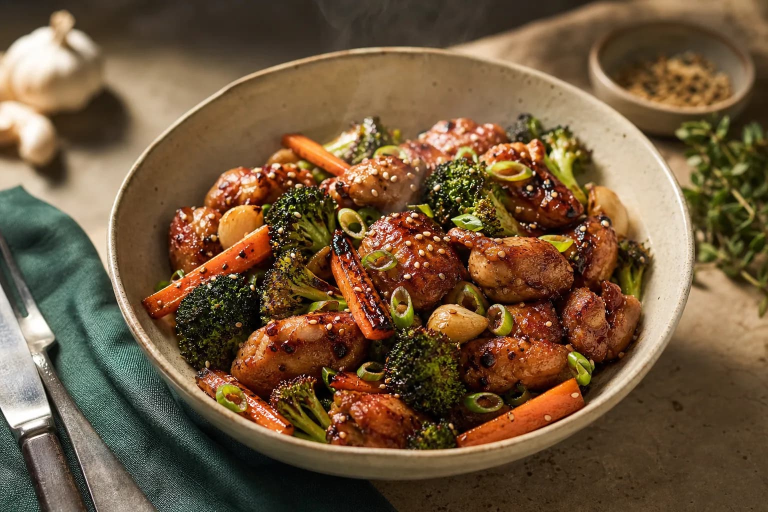 Honey Garlic Chicken Traybake