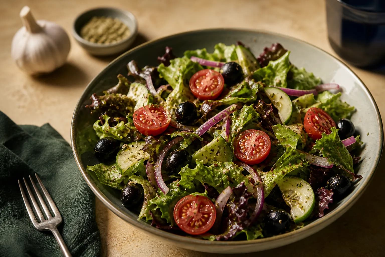 Italian House Salad with Red Wine Vinaigrette