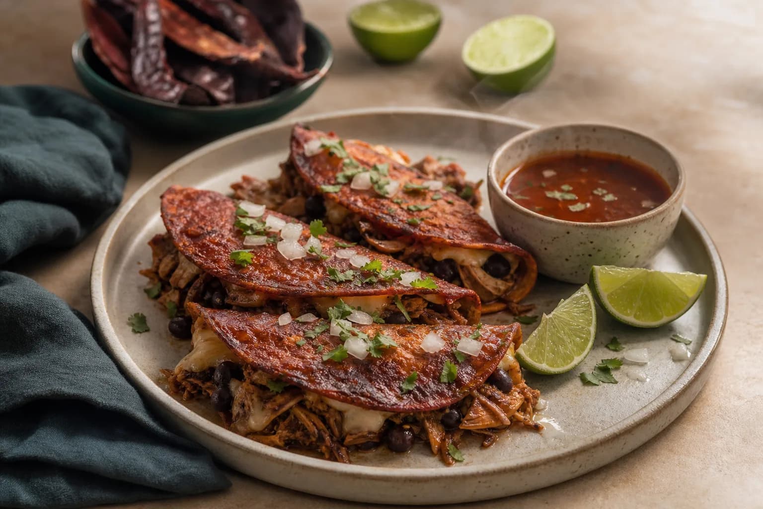 Mushroom and Jackfruit Birria Tacos