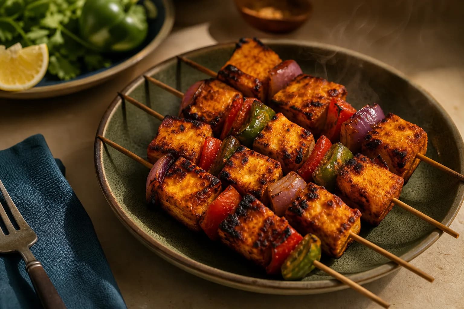 Paneer Tikka Skewers