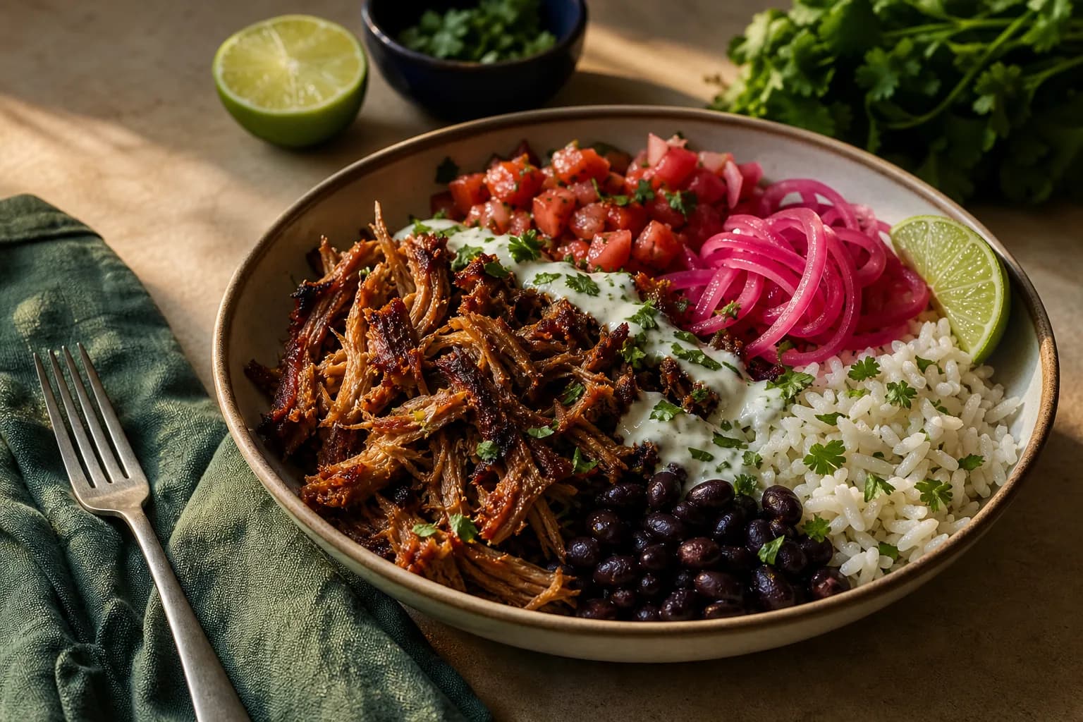 Pork Carnitas Burrito Bowl