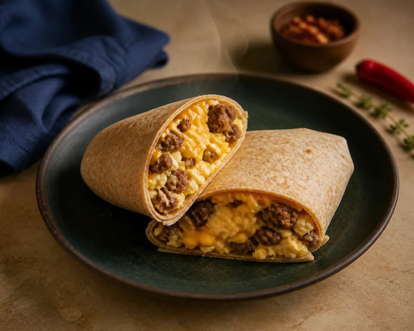 Sausage and Egg Breakfast Burrito