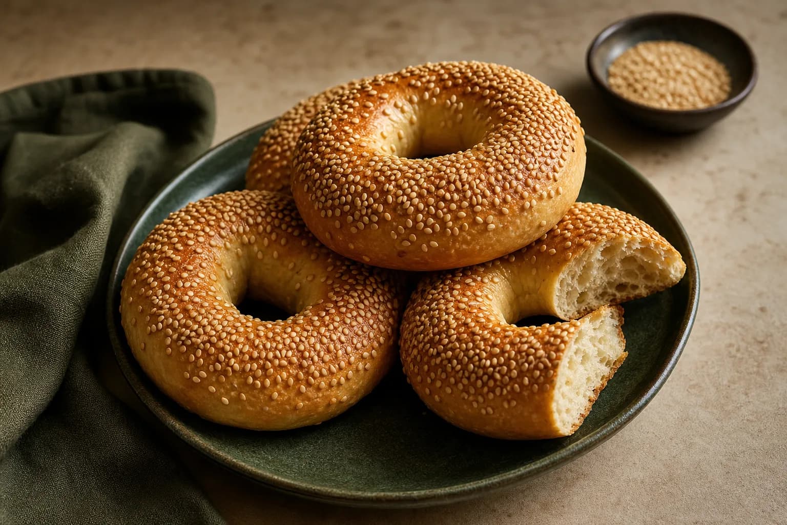 Sesame Protein Bagels