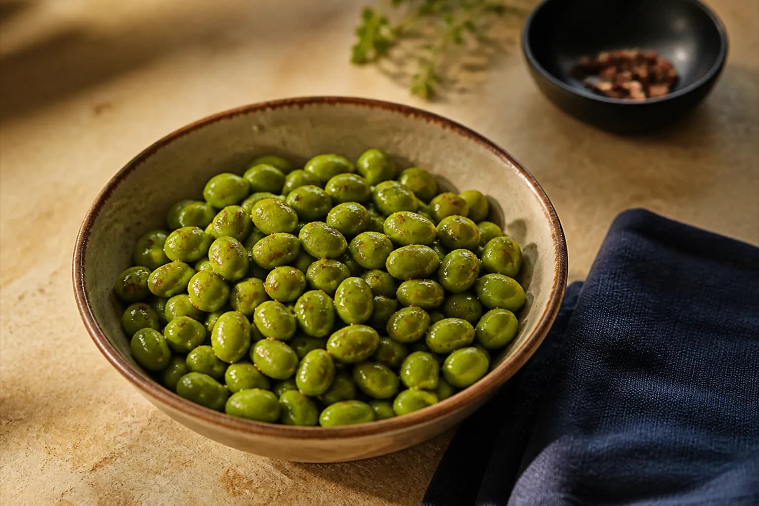 Spiced Roasted Edamame