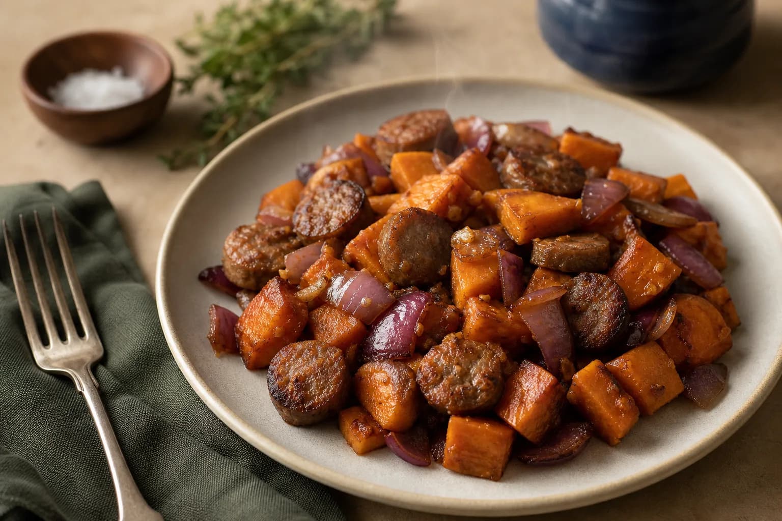 Sweet Potato and Sausage Breakfast Hash