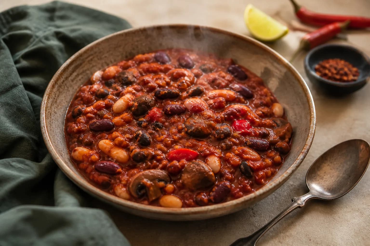 Three Bean Chilli sin Carne