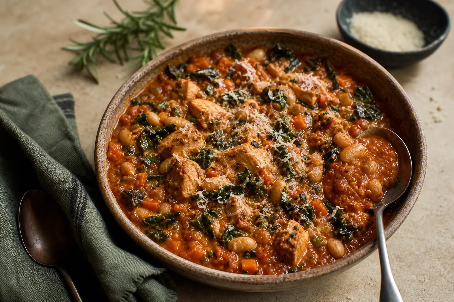 Tuscan-Style Chicken and White Bean Stew